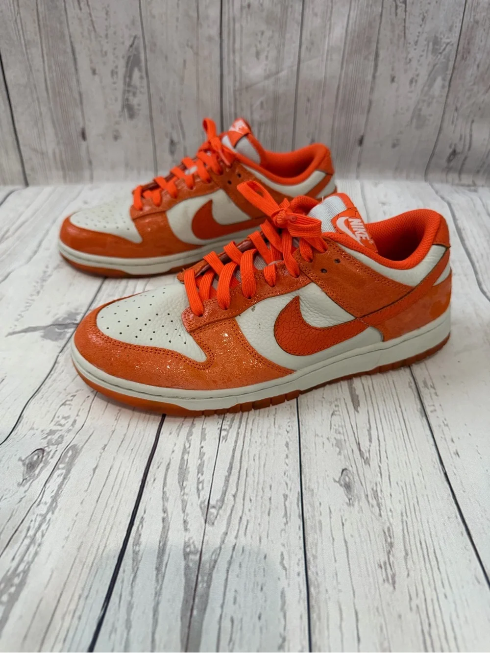 Nike Dunk Low “Cracked Orange” Sneakers Size 10